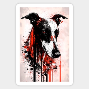 Greyhound Dog Portrait Sticker